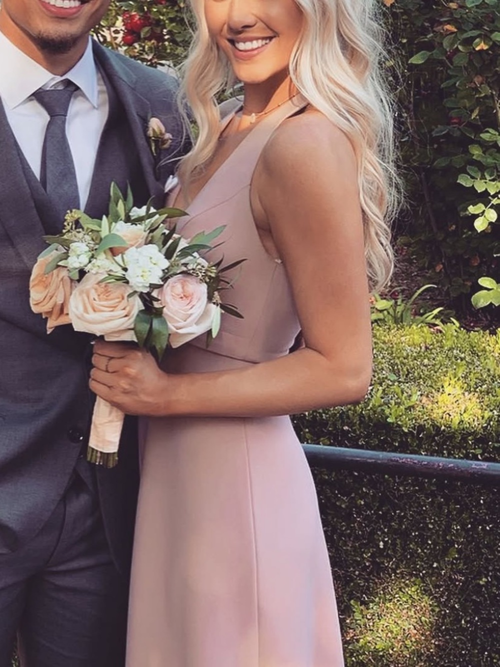Jenny Yoo Dusty Rose Halter Bridesmaid Dress